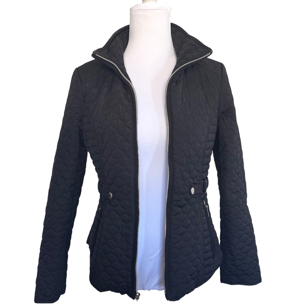 Gallery New York Petite Black Warm Quilted‎ Zip Up Jacket  Small PP